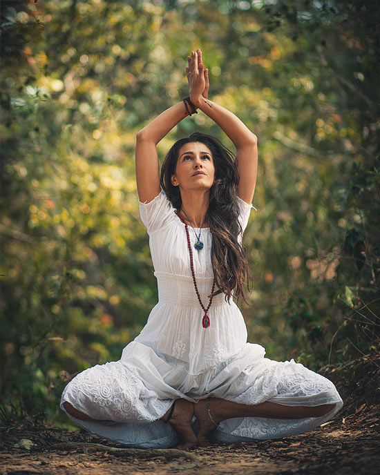white dress for yoga