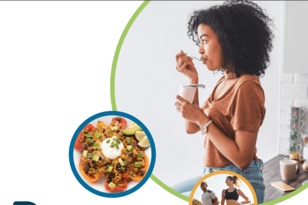 Wellness support products arranged on a light background